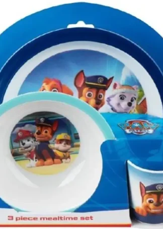 (D)SET VAJILLA INFANTIL PAW PATROL AZUL 3 PIEZAS