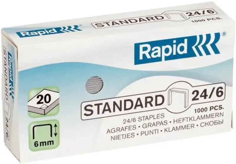 C/20 CAJAS DE 1000 GRAPAS 24/6 GALVANIZADAS RAPID