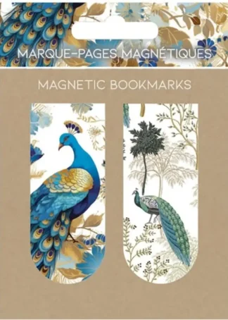 BLISTER 2 MARCAPAGINAS MAGNETICOS PAVOS REALES