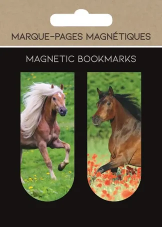 BLISTER 2 MARCAPAGINAS MAGNETICOS CABALLOS