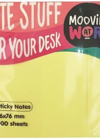 TACO DE NOTAS ADHESIVAS 76X76 400H COLORES SURTIDOS