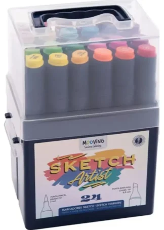ESTUCHE 24 MARCADORES SKETCH DOBLE PUNTA COLORING