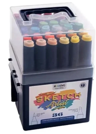 ESTUCHE 36 MARCADORES SKETCH DOBLE PUNTA COLORING
