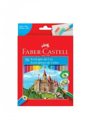 ESTUCHE 36 LAPICES HEXAGONALES DE COLORES FABER-CASTELL