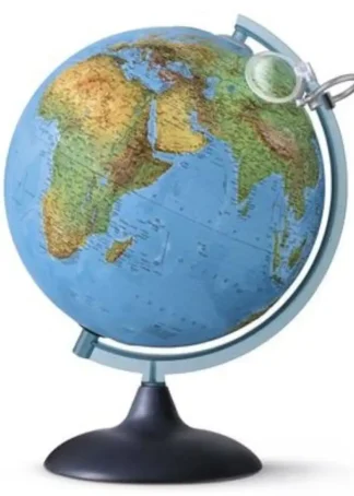 ESFERA URANIO RELIEVE 30CM CON LUZ Y LUPA