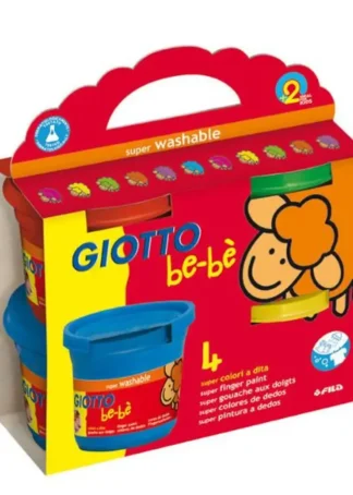 SET PINTURA DE DEDOS 4 COLORES 150G GIOTTO BE-BE