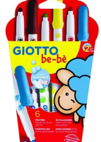 ESTUCHE 6 SUPER ROTULADORES GIOTTO-BE-BE COLORES SURTIDOS