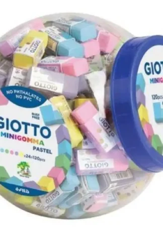 EXP 120 MINI GOMAS GIOTTO COLORES SURTIDOS