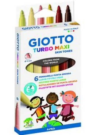 ESTUCHE 6 ROTULADORES TURBO MAXI SKIN TONES