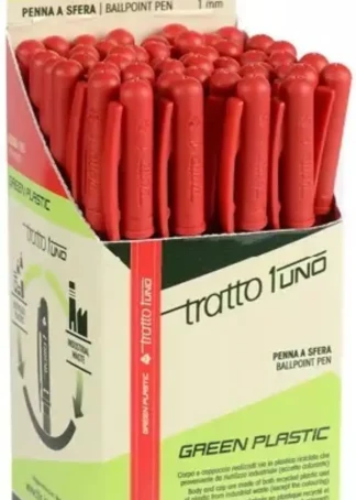 C/50 BOLIGRAFO TRATTO UNO ROJO PUNTA 1,0MM RECYCLED
