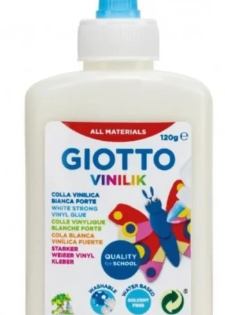 BOTE PEGAMENTO COLA BLANCA GIOTTO VINILIK 120G CON APLICAD.