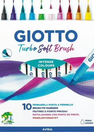 ESTUCHE 10 ROTULADORES GIOTTO TURBO SOFT BRUSH