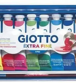 ESTUCHE 12 TUBOS GOUACHE GIOTTO 12 ML COLORES SURTIDOS