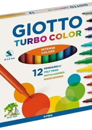 ESTUCHE 12 ROTULADORES GIOTTO TURBOCOLOR