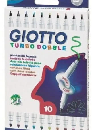 ESTUCHE 10 ROTULADORES TURBOCOLOR DOBLE PUNTA GIOTTO
