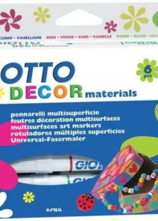 ESTUCHE 6 ROTULADORES GIOTTO DECOR MATERIALS
