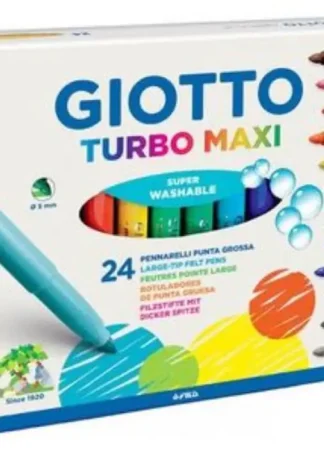 ESTUCHE 24 ROTULADORES GIOTTO TURBO MAXI SUPERLAVABLES