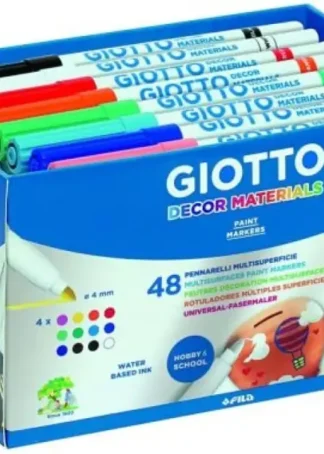 PACK 48 ROTULADORES GIOTTO DECOR MATERIALS COLORES SURTIDOS