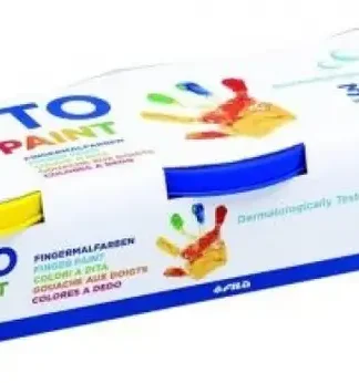 ESTUCHE 3 BOTES PINTURA DEDOS 100ML GIOTTO COLORES SURTIDOS