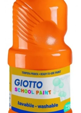 BOTE TEMPERA ESCOLAR GIOTTO 500ML NARANJA