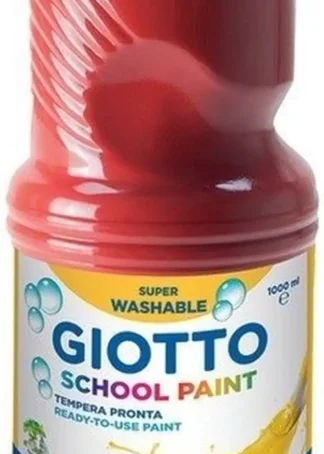 BOTE TEMPERA ESCOLAR GIOTTO 500ML ROJO ESCARLATA