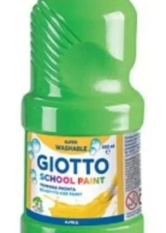 BOTE TEMPERA ESCOLAR GIOTTO 500ML VERDE CINABRIO