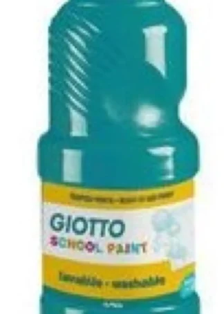 BOTE TEMPERA ESCOLAR GIOTTO 500ML AZUL TURQUESA