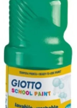 BOTE TEMPERA ESCOLAR GIOTTO 500ML VERDE ESMERALDA