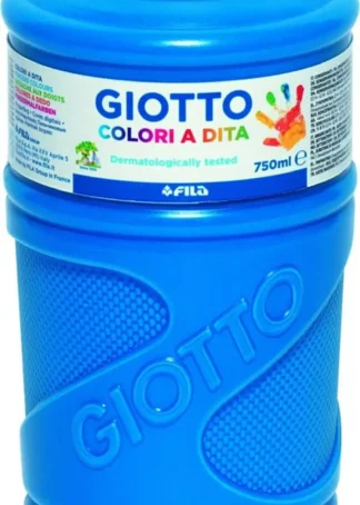 BOTE PINTURA DEDOS GIOTTO 750ML AZUL CYAN