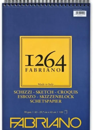 BLOC ESPIRAL FABRIANO 1264 CROQUIS A3 120H 90G.
