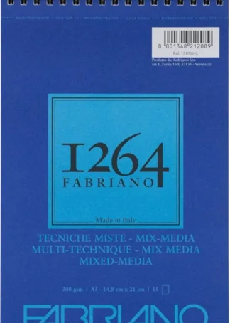 BLOC ESPIRAL FABRIANO 1264 MIX-MEDIA A5 15H 300G.