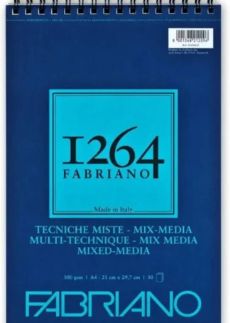 BLOC ESPIRAL FABRIANO 1264 MIX-MEDIA A4 30H 300G.