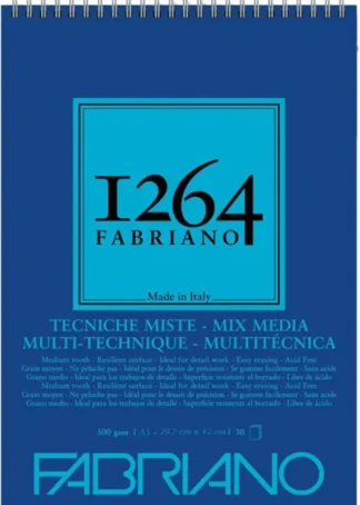 BLOC ESPIRAL FABRIANO 1264 MIX-MEDIA A3 30H 300G.