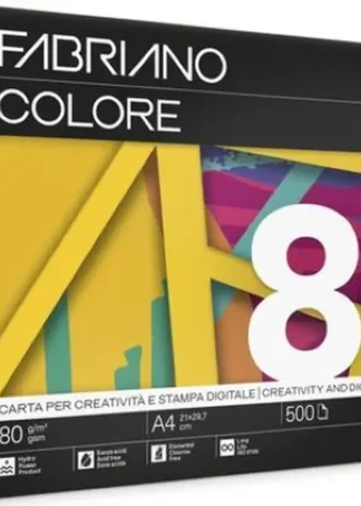 PAQUETE A4 500H 80G FABRIANO COLOR AMARILLO