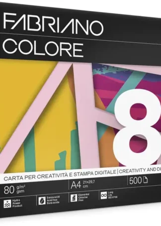 PAQUETE A4 500H 80G FABRIANO COLORE ROSA