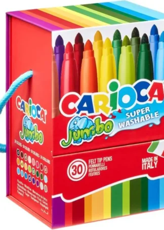 CAJA 30 ROTULADORES CARIOCA JUMBO SUPERLAVABLES