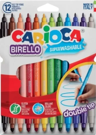 ESTUCHE 12 ROTULADORES DOBLE PUNTA CARIOCA BIRELLO