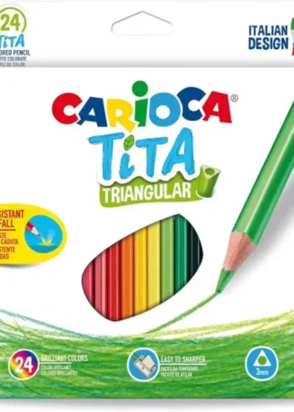 ESTUCHE 24 LAPICES DE COLORES TRIANGULARES TITA