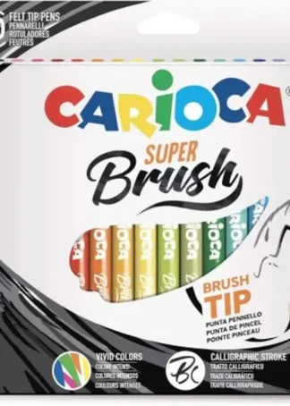 ESTUCHE 20 ROTULADORES SUPER BRUSH CARIOCA PUNTA DE PINCEL
