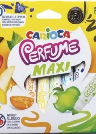 ESTUCHE 10 ROTULADORES CARIOCA PERFUME MAXI LAVABLES