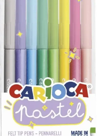 CAJA 8 ROTULADORES CARIOCA PASTEL SUPERLAVABLES