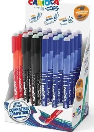EXPOSITOR 24 BOLIGRAFO BORRABLE CARIOCA OOPS
