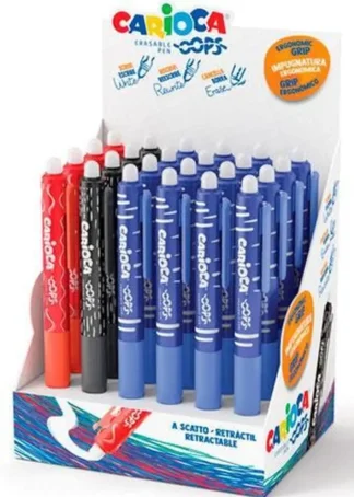 EXPOSITOR 24 BOLIGRAFO RETRACTIL CARIOCA OOPS BORRABLE