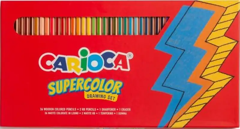 ESTUCHE 40 LAPICES DE COLORES CARIOCA SUPERCOLOR