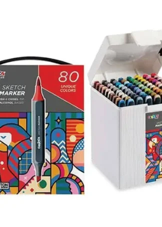 CAJA 80 ROTULADORES SKETCH MARKERS DOBLE PUNTA BASE ALCOHOL