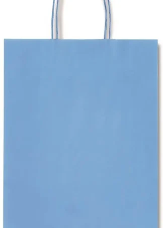 PAQ/25 BOLSAS KRAFT ALLEGRA COLOR AZUL CLARO 36X12X36CM