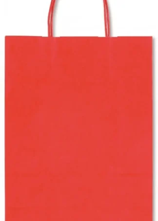 PAQ/25 BOLSAS KRAFT ALLEGRA COLOR ROJO 26X12X36CM