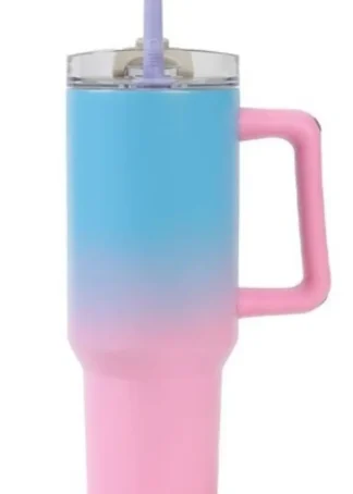 TAZA DE VIAJE 1200 ML COLOR ROSA/AZUL SOMBREADO