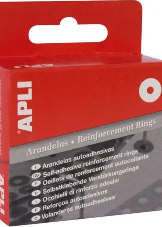 C/200 ARANDELAS AUTOADHESIVAS 13MM TRANSPARENTES