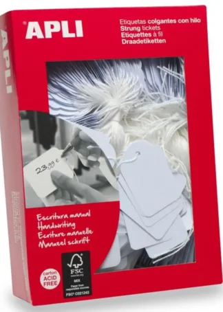 C/1000 ETIQUETAS COLGANTES MANUALES 7X19MM